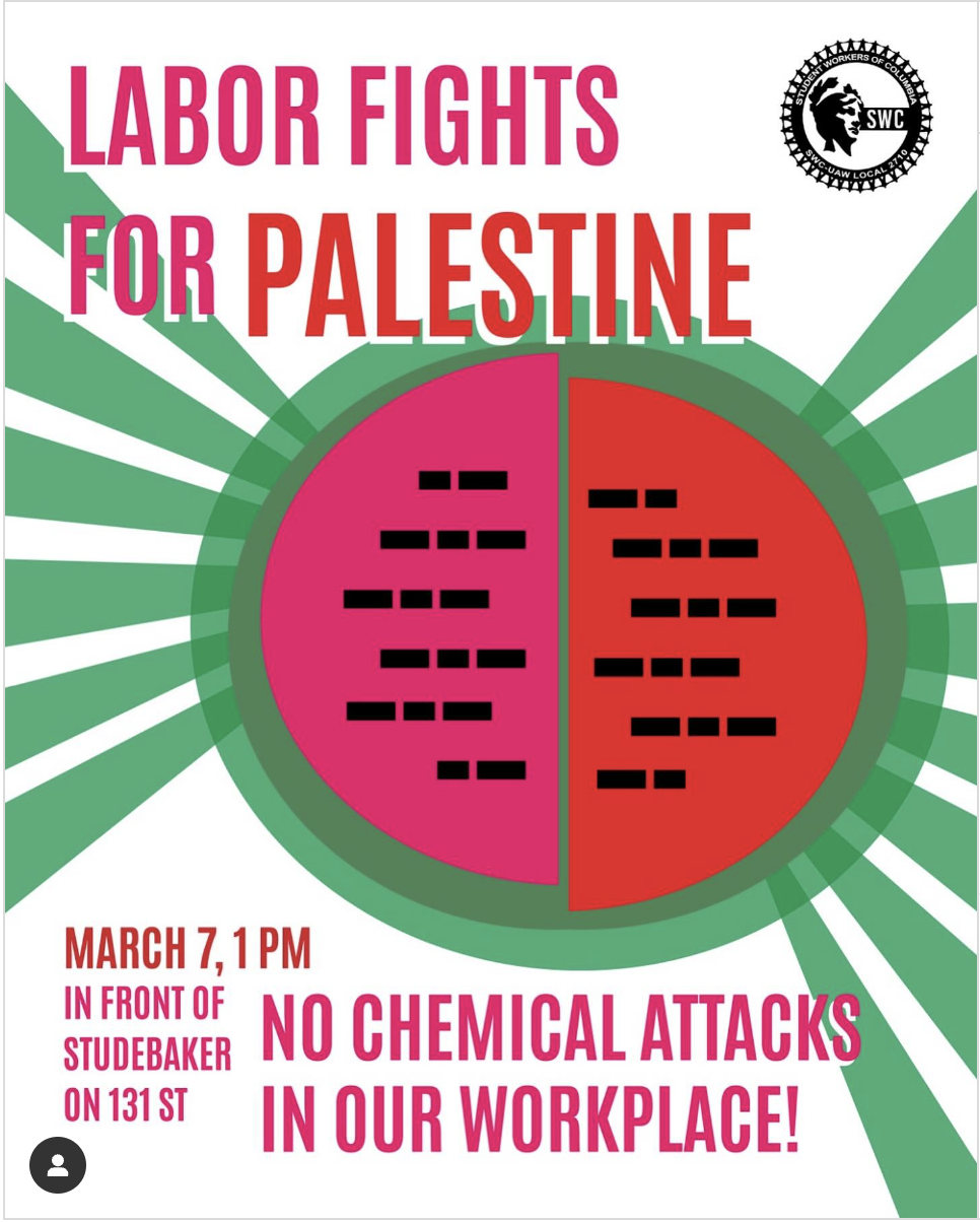 Labor Fights for Palestine: No Chemical Attacks in Our Workplace (SWC ...