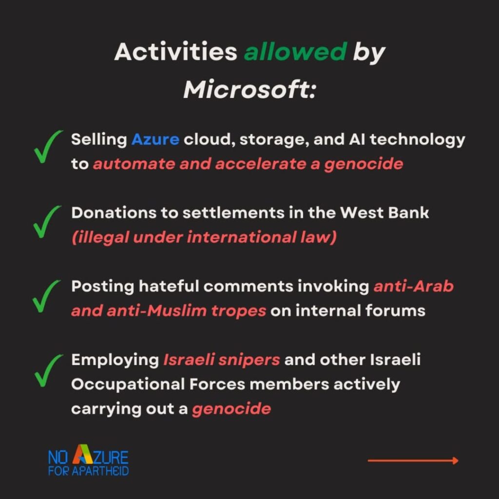Microsoft Took Down Our Employee No Azure for Apartheid WebsiteWhy is