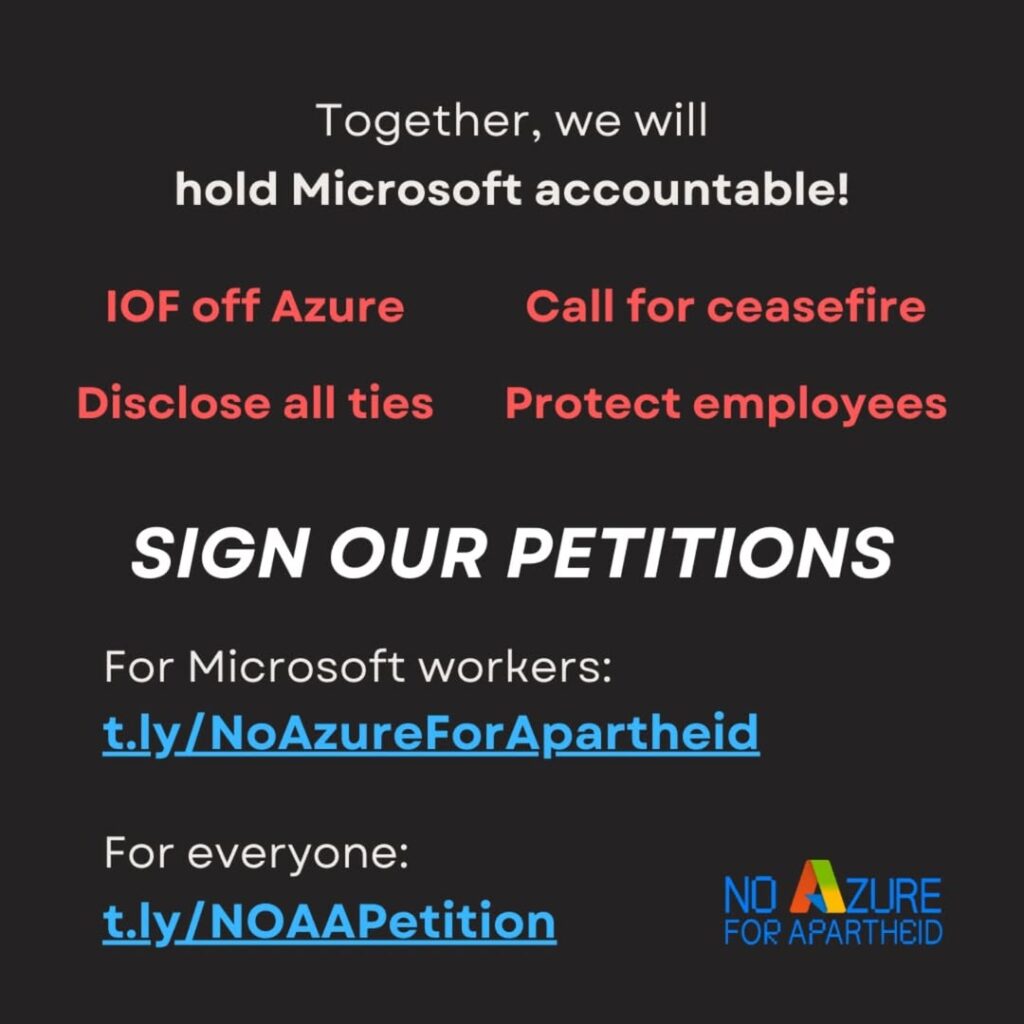 Microsoft Took Down Our Employee No Azure for Apartheid WebsiteWhy is