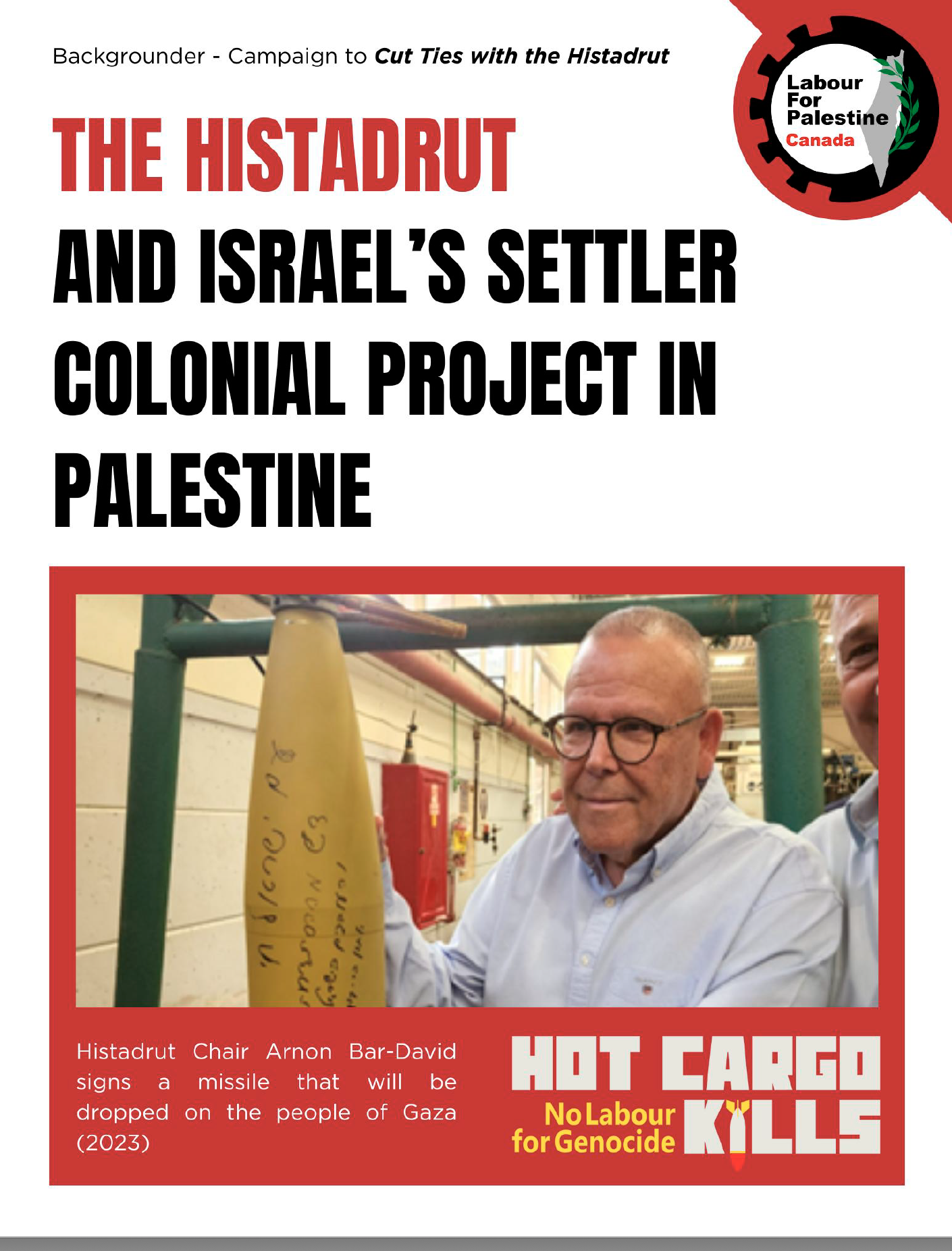 Histadrut The Histadrut and Israel’s Settler Colonial Project in Palestine ...